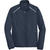 Port Authority Men's Dress Blue Navy Zephyr Reflective Hit Full-Zip Jacket