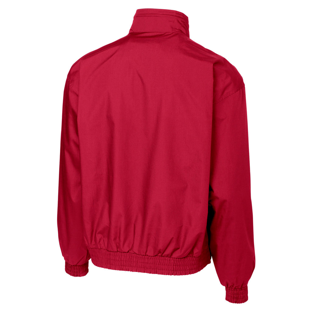 Port Authority Men's Red/Dark Navy Classic Poplin Jacket