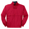 Port Authority Men's Red/Dark Navy Classic Poplin Jacket