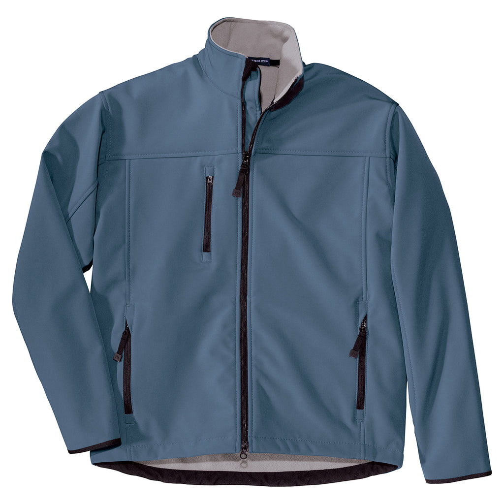 Port Authority Men's Atlantic Blue/Chrome Tall Glacier Soft Shell Jacket