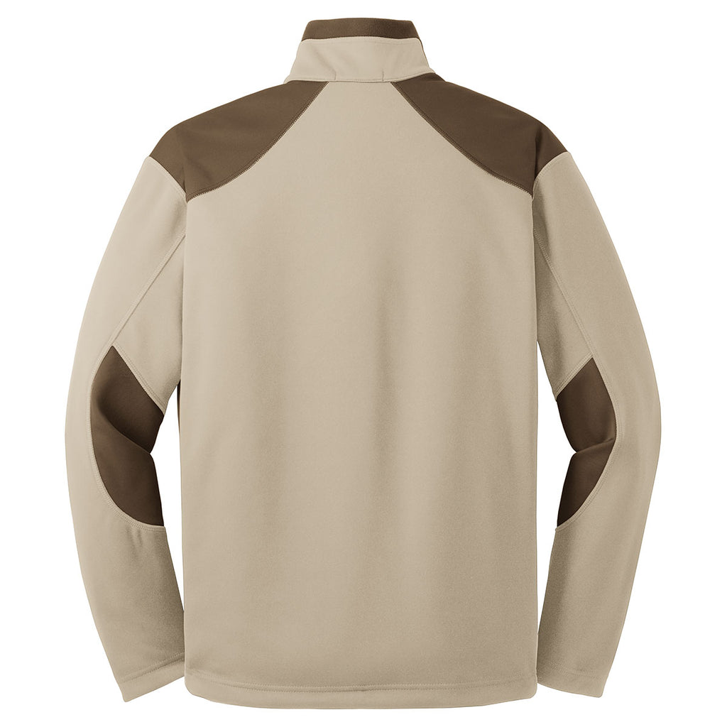Port Authority Men's Sahara/Dark Mocha Two-Tone Soft Shell Jacket