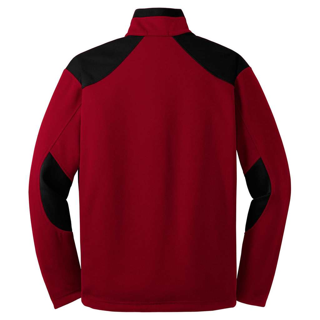 Port Authority Men's Terracotta/Black Two-Tone Soft Shell Jacket