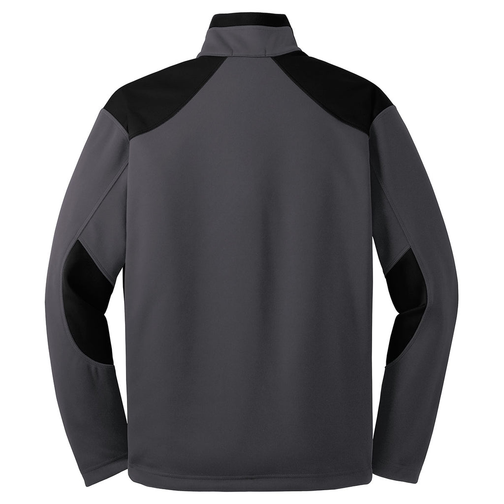 Port Authority Men's Graphite/Black Two-Tone Soft Shell Jacket