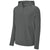 Sport-Tek Men's Iron Grey Repeat 1/2-Zip Long Sleeve Hooded Jacket
