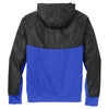 Sport-Tek Men's True Royal/Black Embossed Hybrid Full-Zip Hooded Jacket