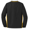 Sport-Tek Men's Black/ Gold Tipped V-Neck Raglan Wind Shirt