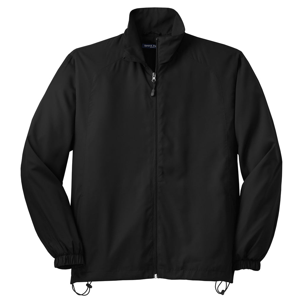 Sport-Tek Men's Black Full-Zip Wind Jacket