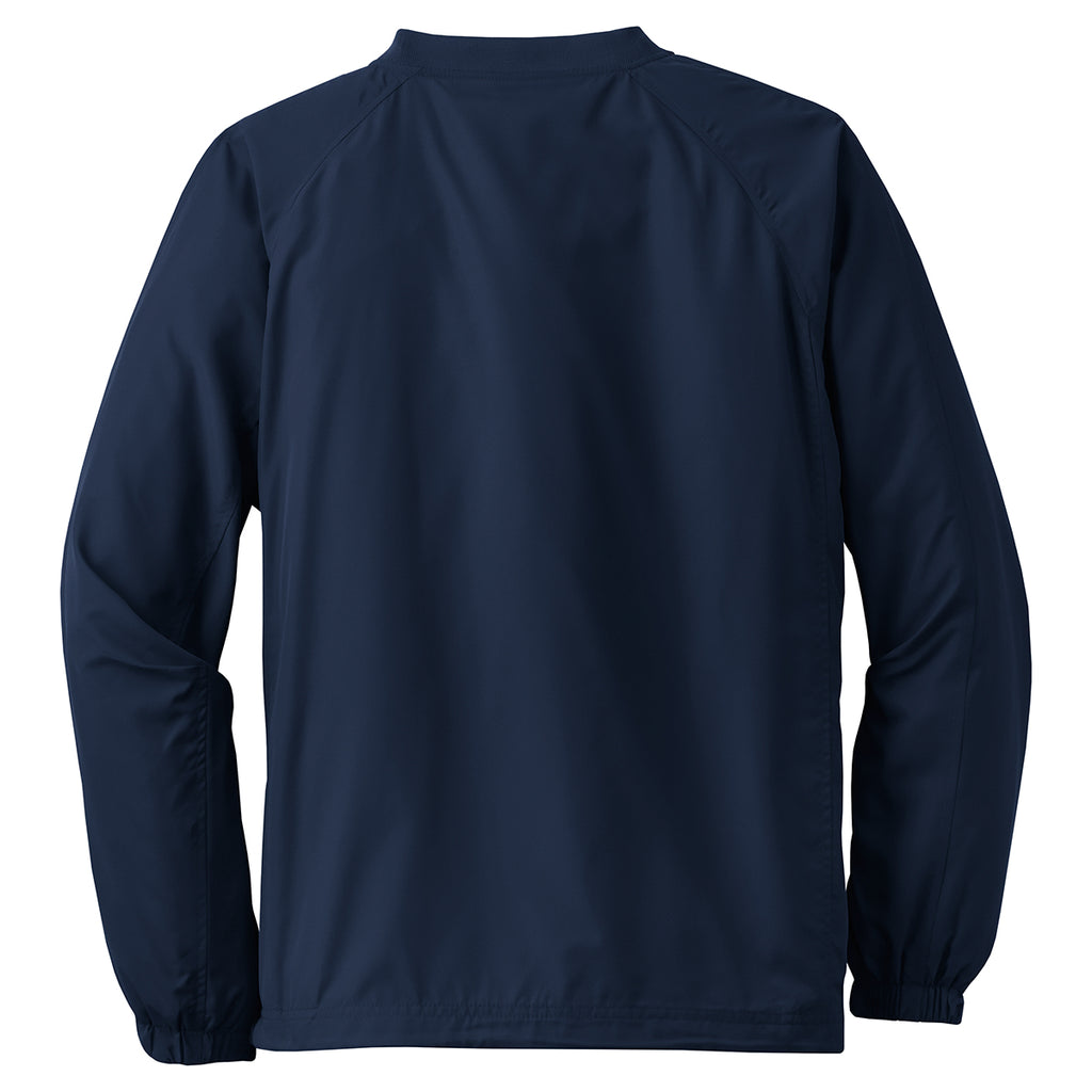 Sport-Tek Men's True Navy V-Neck Raglan Wind Shirt