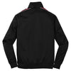 Sport-Tek Men's Black/True Red Dot Sublimation Tricot Track Jacket