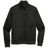 Sport-Tek Men's Black/Black Tricot Track Jacket