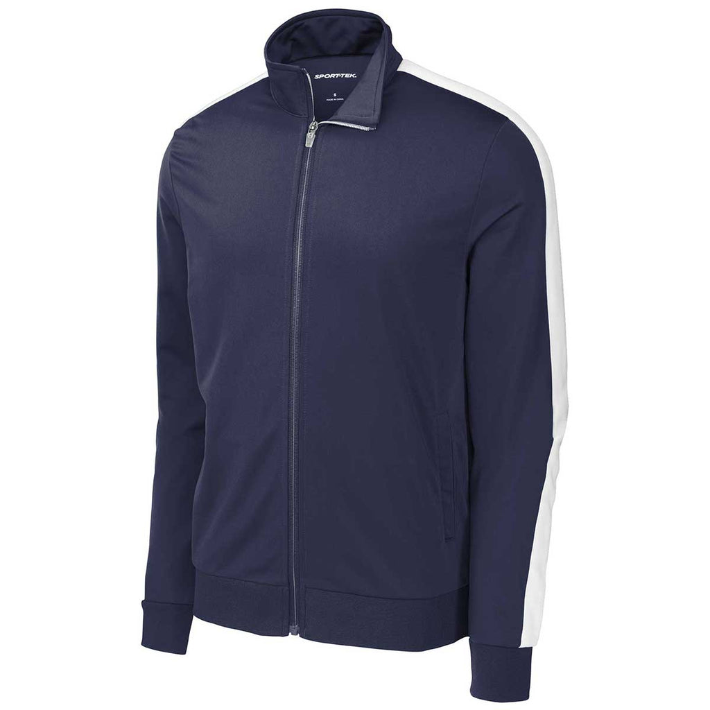 Sport-Tek Men's True Navy/White Tricot Track Jacket