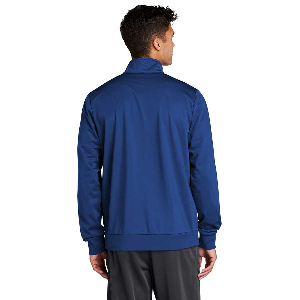 Sport-Tek Men's True Royal/White Tricot Track Jacket