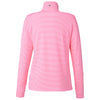 Vineyard Vines Women's Knkout Pink Microstripe Sankaty Half-Zip Pullover
