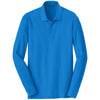 Port Authority Men's Coastal Blue Long Sleeve Core Classic Pique Polo