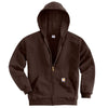 Carhartt Men's Dark Brown Midweight Hooded Zip Front Sweatshirt