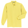 Port Authority Men's Yellow Long Sleeve Pique Knit Polo