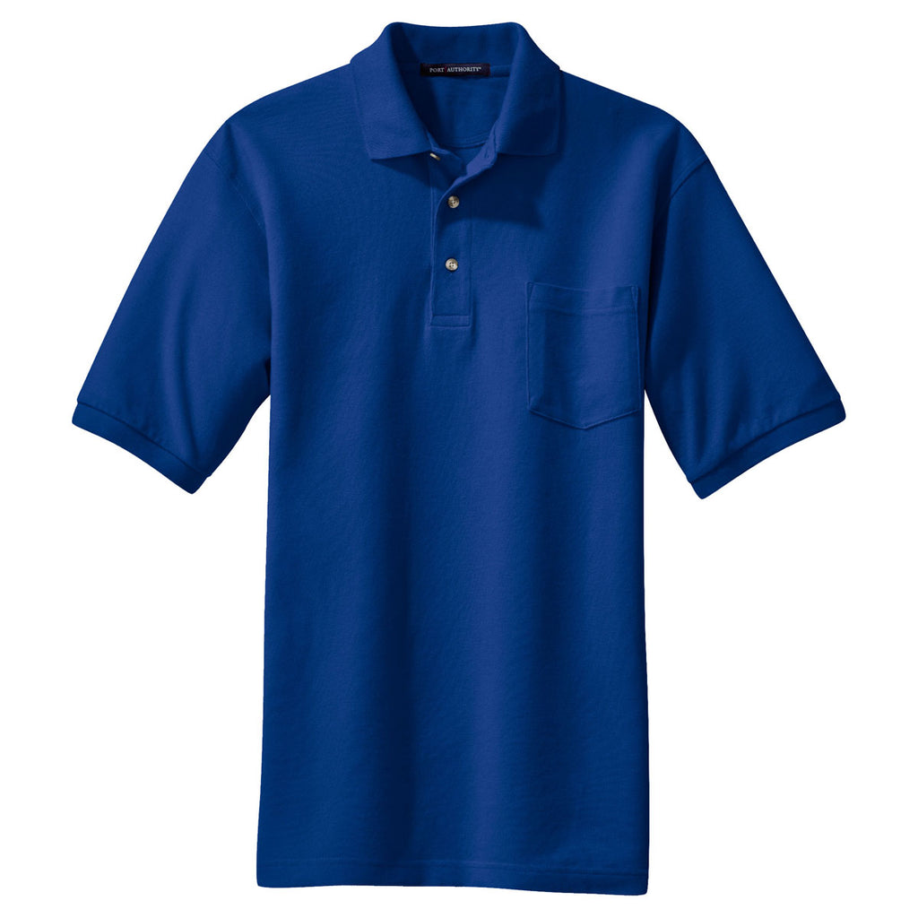 Port Authority Men's Royal Pique Knit Polo with Pocket