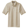Port Authority Men's Stone Pique Knit Polo with Pocket