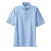 Port Authority Men's Light Blue S/S Cotton Pique Knit Polo