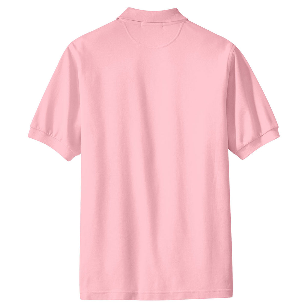 Port Authority Men's Light Pink 100% Pima Cotton Polo