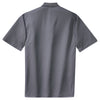 Sport-Tek Men's Steel/Black Dri-Mesh Polo with Tipped Collar and Piping