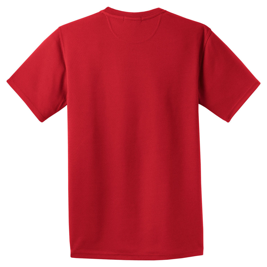 Sport-Tek Men's Red Dri-Mesh Short Sleeve T-Shirt