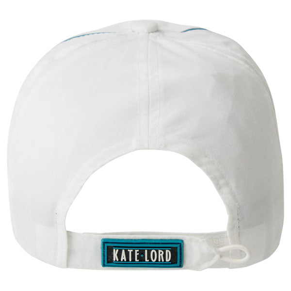 Kate Lord White/Peacock Microfiber Cap