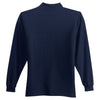 Port Authority Men's Navy Long Sleeve Silk Touch Polo with Pocket