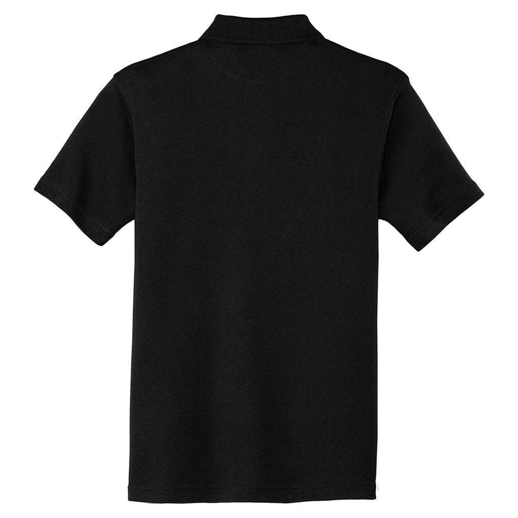 Port Authority Men's Black Silk Touch Interlock Polo