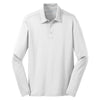 Port Authority Men's White Silk Touch Performance Long Sleeve Polo