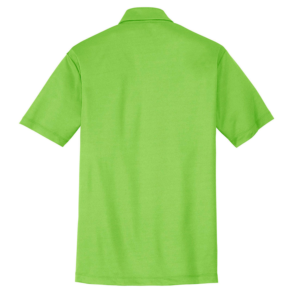 Port Authority Men's Lime Silk Touch Performance Pocket Polo