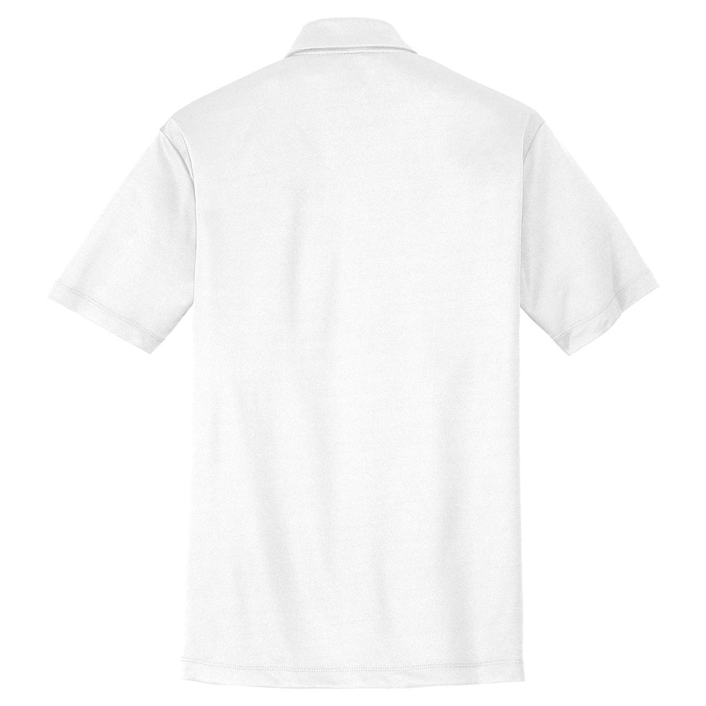 Port Authority Men's White Silk Touch Performance Pocket Polo
