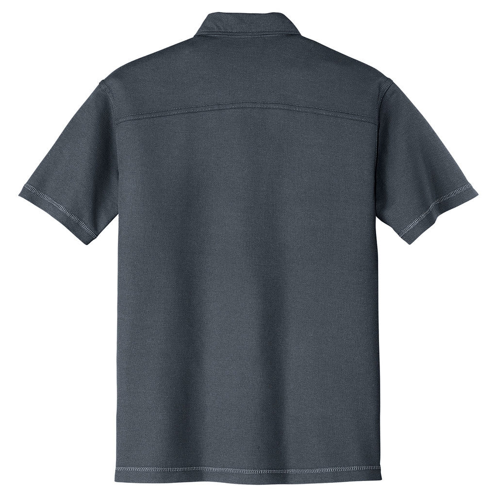 Port Authority Men's Steel Grey Modern Stain Resistant Pocket Polo