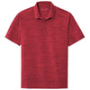 Port Authority Men's Red/Black Stretch Heather Polo