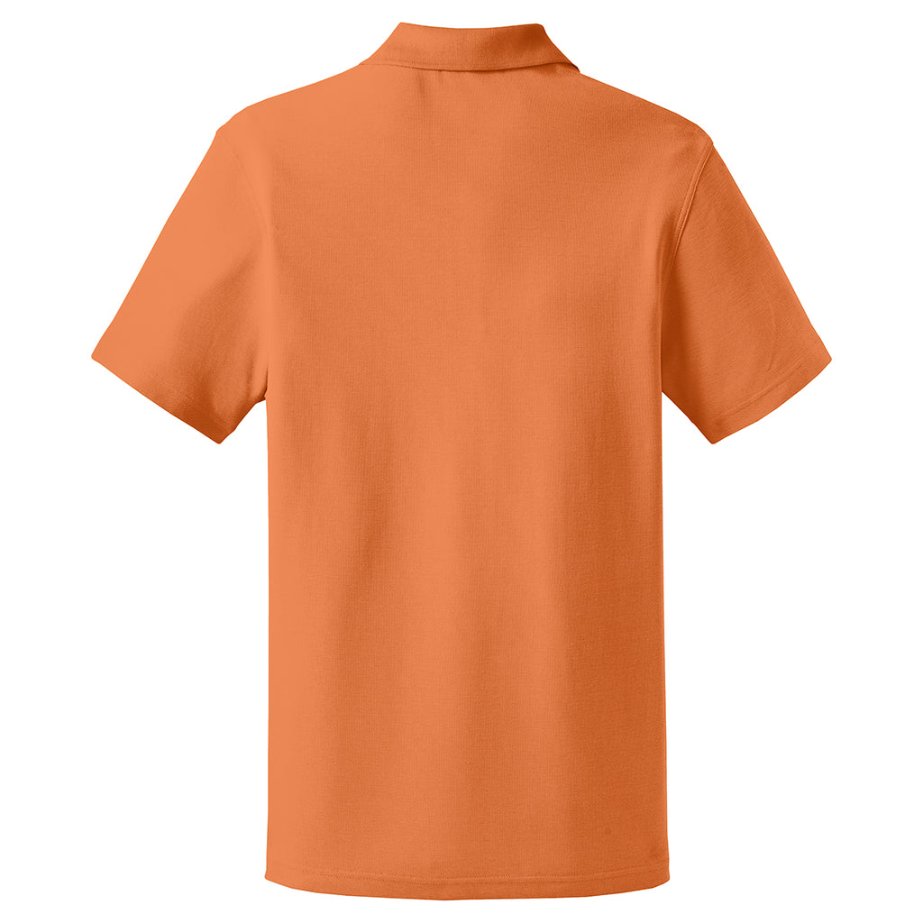 Port Authority Men's Dusty Orange Tall EZCotton Pique Polo