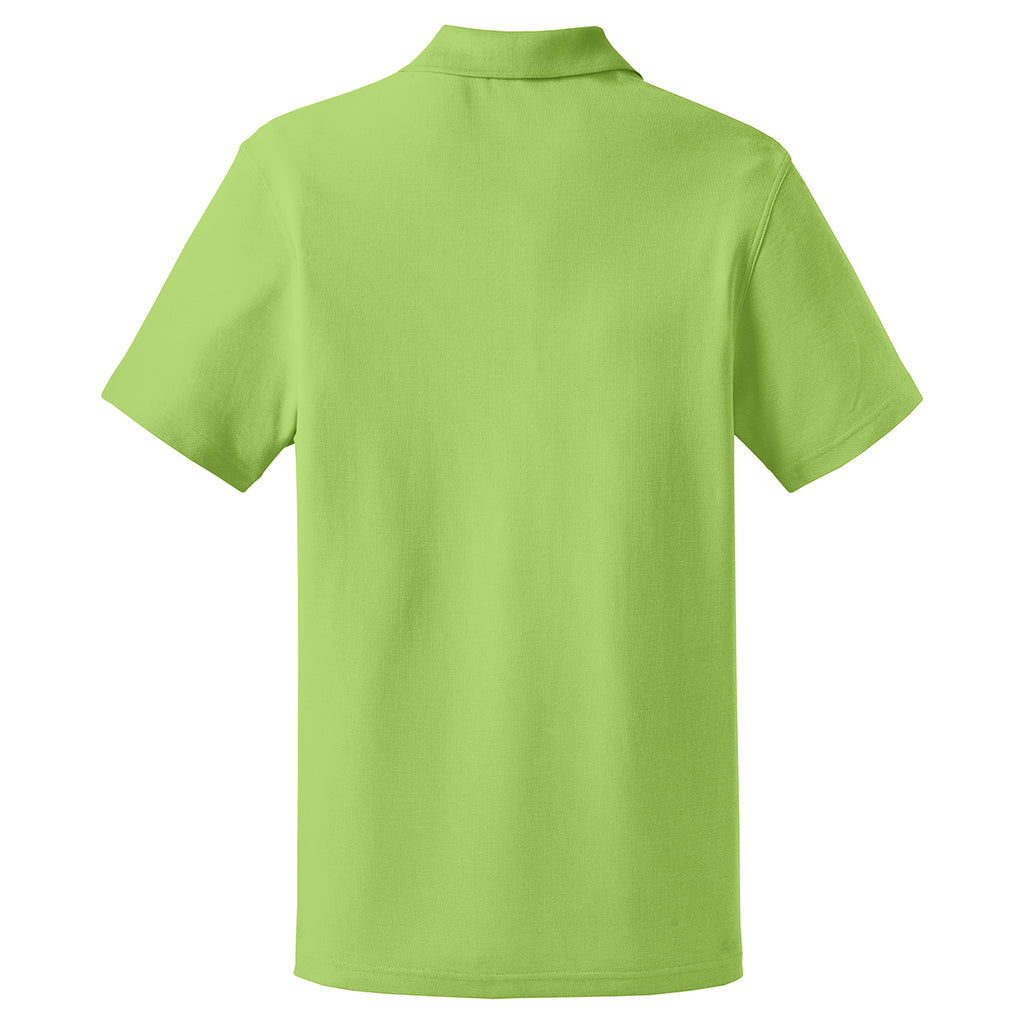 Port Authority Men's Green Oasis Tall EZCotton Pique Polo