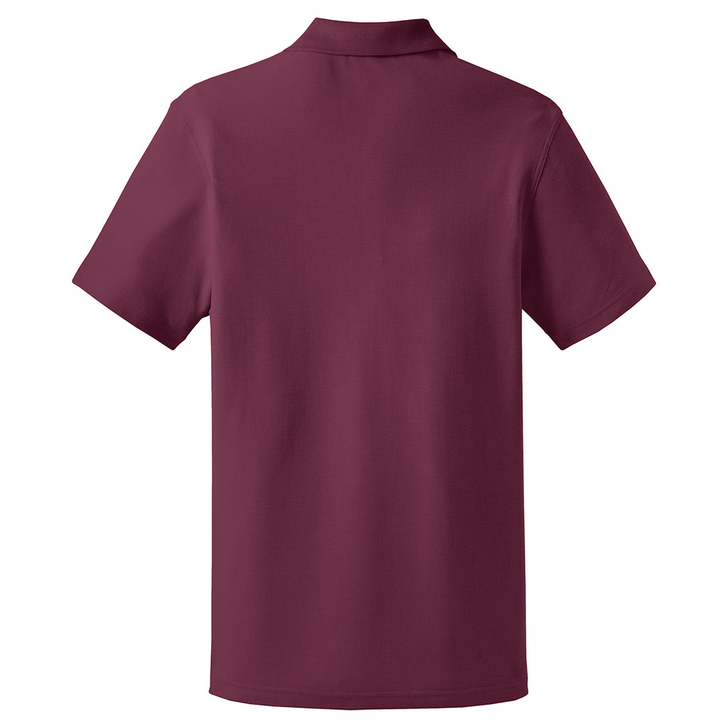 Port Authority Men's Maroon Tall EZCotton Pique Polo