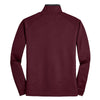 Port Authority Men's Maroon/Iron Grey Vertical Texture 1/4-Zip Pullover