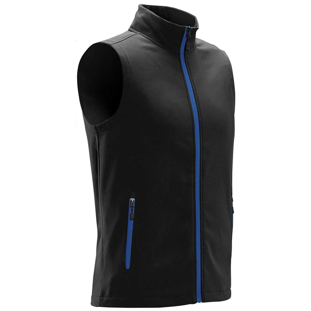 Stormtech Men's Black/ Azure Blue Orbiter Softshell Vest