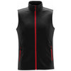 Stormtech Men's Black/Bright Red Orbiter Softshell Vest