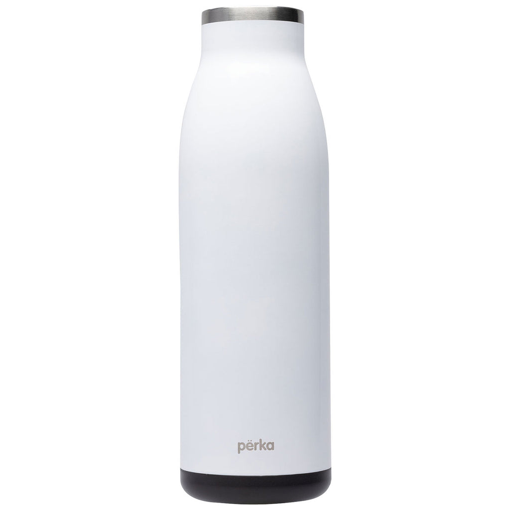 Perka White Granada 17 oz. Double Wall, Stainless Steel Water Bottle