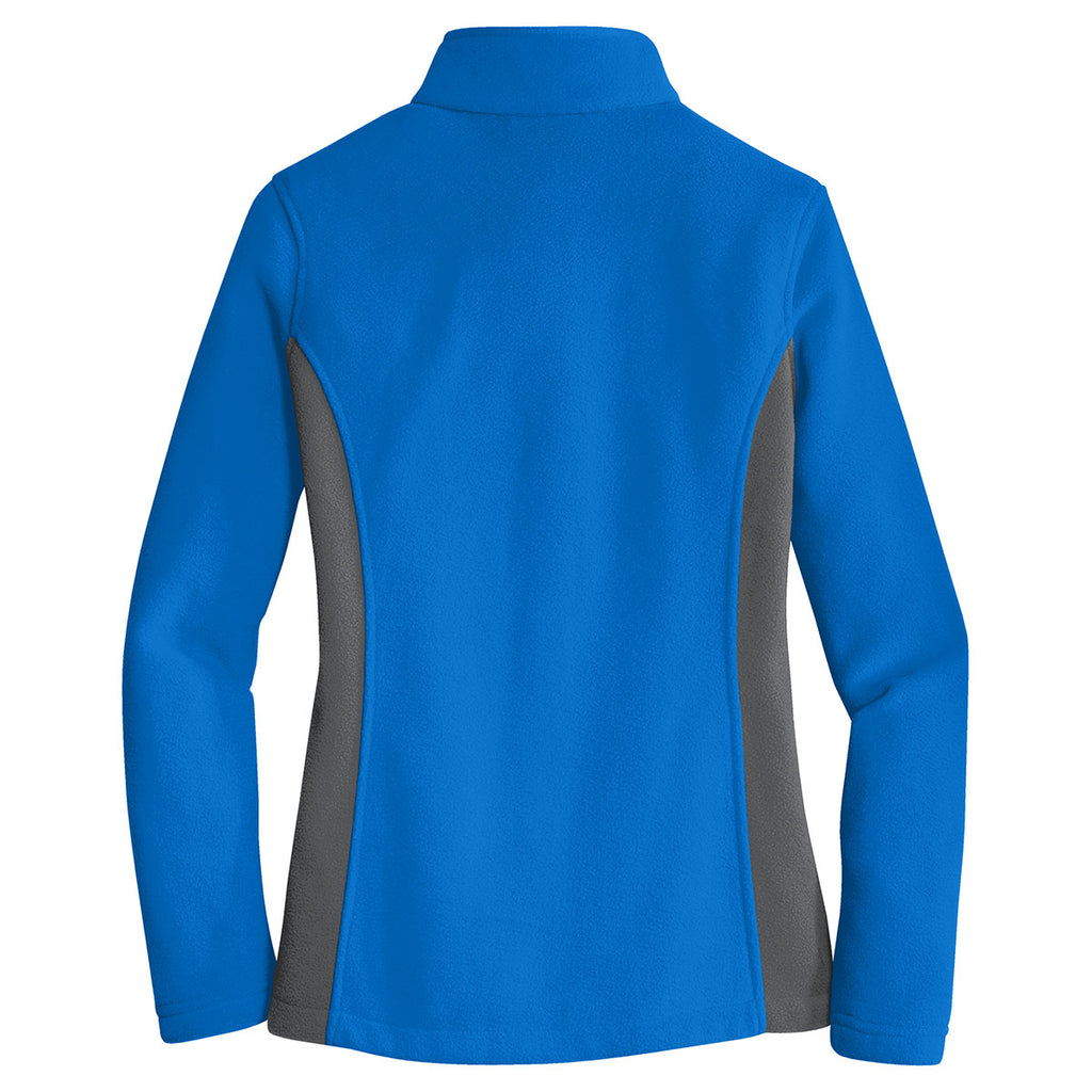 Port Authority Women's Skydiver Blue/Battleship Grey Colorblock Value Fleece Jacket