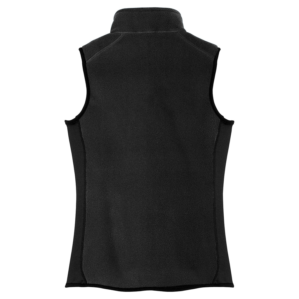 Port Authority Women's Black/Black R-Tek Pro Fleece Full-Zip Vest
