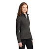 Port Authority Women's Dark Charcoal Heather Diamond Fleece Full Zip Jacket