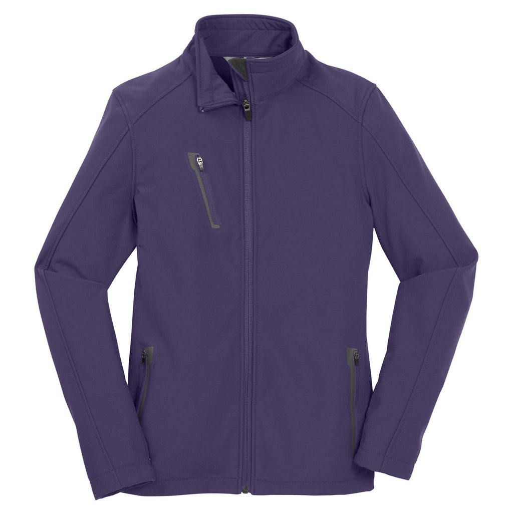 Port Authority Women's Posh Purple Welded Soft Shell Jacket