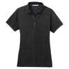 Port Authority Women's Jet Black/Charcoal Rapid Dry Tipped Polo