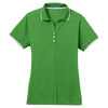 Port Authority Women's Vine Green/White Rapid Dry Tipped Polo