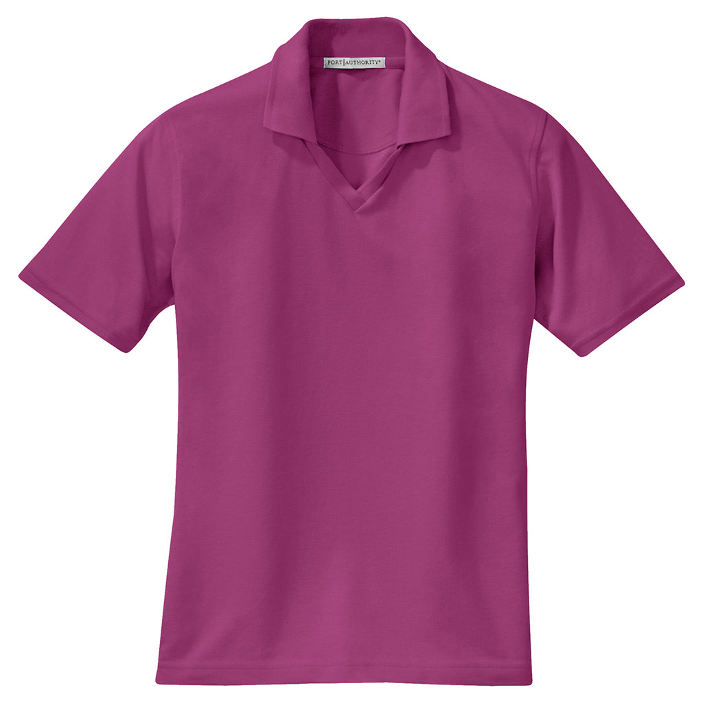 Port Authority Women's Boysenberry Pink Rapid Dry Polo