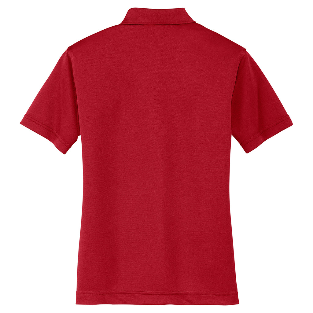 Port Authority Women's Red Poly-Bamboo Charcoal Blend Pique Polo