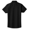 Port Authority Women's Black/Light Stone Short Sleeve Easy Care Shirt